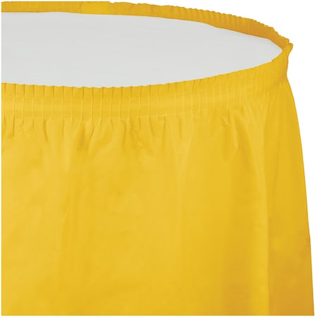 Touch Of Color School Bus Yellow Plastic Tableskirt, 14', 6PK 010041